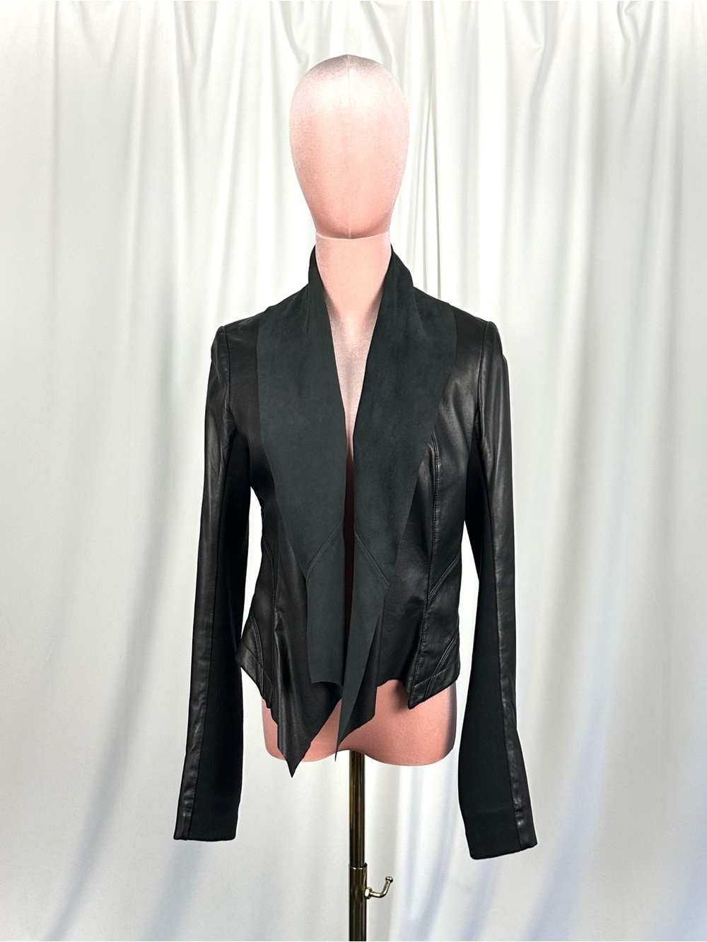 Vintage Danier Italian Leather Shirt Jacket • Shawl Collar XS/S